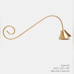 Vintage Brass Candle Snuffer with a Swivel Bell With A Long, Curled Handle BNIB